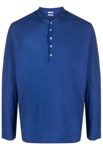 Massimo Alba long-sleeve cotton Henley shirt - Blu