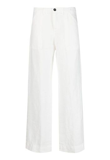 Massimo Alba linen straight-leg trousers - Bianco