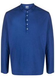 Massimo Alba long-sleeve cotton Henley shirt - Blu