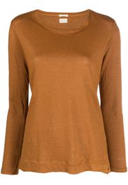 Massimo Alba long-sleeve linen knit top - Marrone