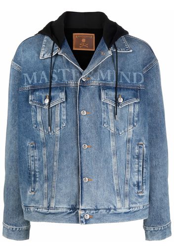 Mastermind World hooded denim jacket - Blu