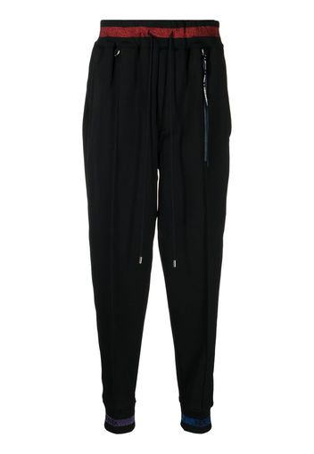 Mastermind World Pantaloni sportivi con dettaglio a righe - Nero