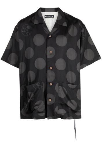 Mastermind World polka-dot-print silk shirt - Nero