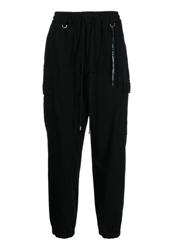 Mastermind World embroidered-logo cargo trousers - Nero