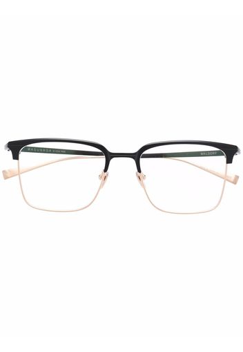 Masunaga square-frame glasses - Nero