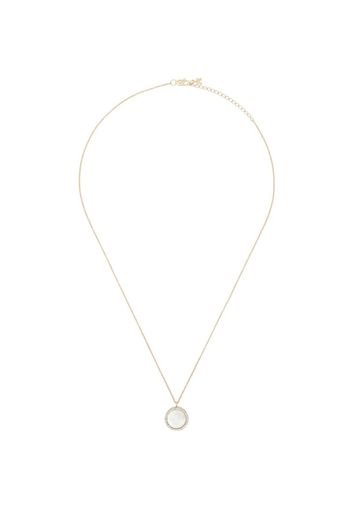 14K yellow gold pearl and crystal necklace