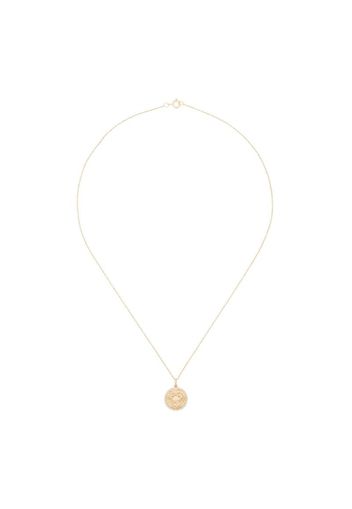 14kt yellow gold Cancer zodiac pendant necklace