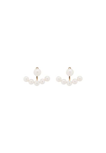 14kt yellow gold pearl earrings