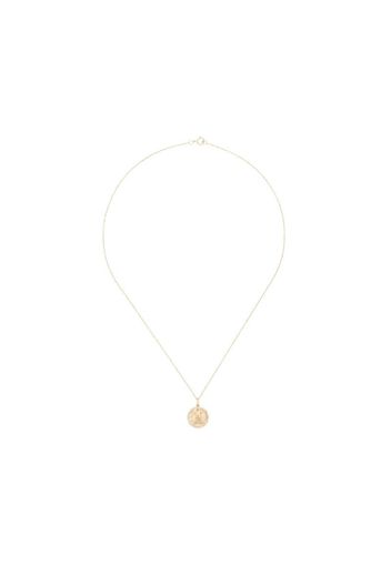 14K yellow gold Virgo diamond zodiac necklace