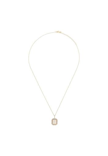 14K yellow gold F-initial diamond necklace