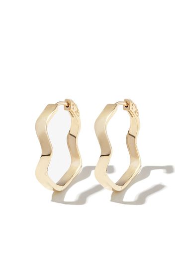 MATEO 14kt yellow gold curve hoop earrings - Oro