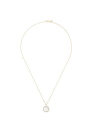 14K yellow gold pearl and crystal necklace