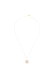 14K yellow gold diamond E necklace