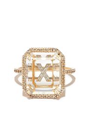 Mateo 14kt yellow gold X Initial diamond ring - Oro