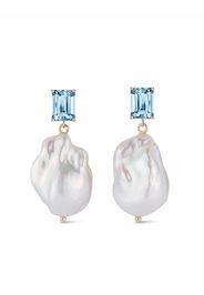 Mateo Orecchini pendenti in oro giallo 14kt con perle barocche