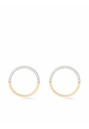 Mateo 14kt yellow gold halfmoon diamond hoop earrings - Oro