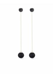 Mateo 14kt yellow gold onyx ball drop earrings - Oro