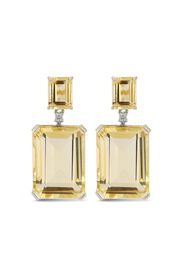 Mateo 14kt yellow gold citrine and diamond drop earrings - Oro