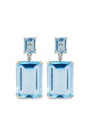Mateo 14kt yellow gold blue topaz drop earrings - Oro
