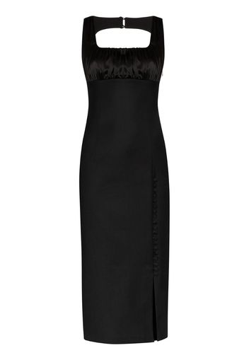 square neck fitted dress