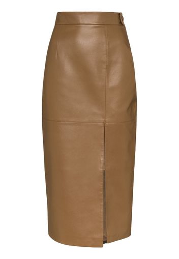 faux leather pencil skirt