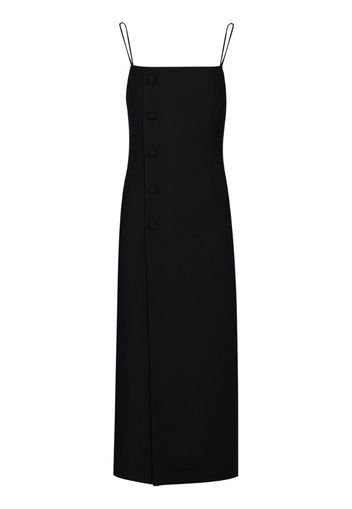 button detail midi dress