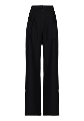 pleat-detail wide-leg trousers