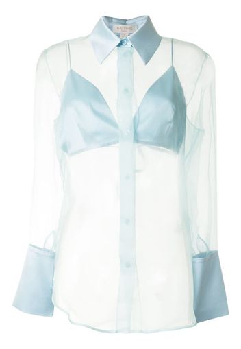 SILK ORGANZA SHEER SHIRT W BRA