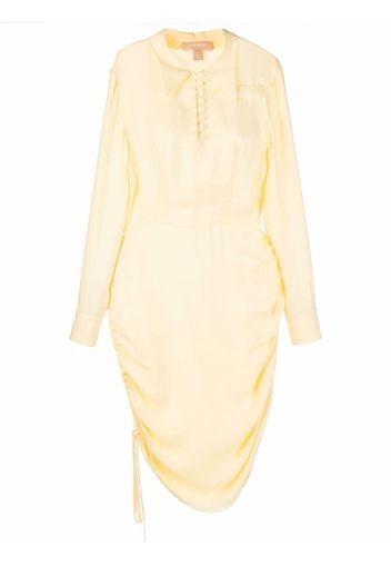 Materiel V-neck ruched shirtdress - Giallo