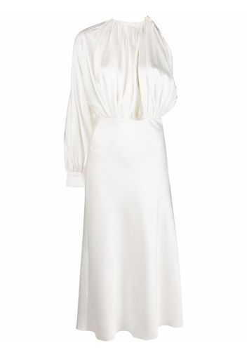 Materiel one-shoulder silk-blend dress - Bianco