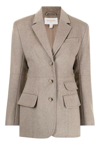 Materiel multi-pocket tailored blazer - Marrone