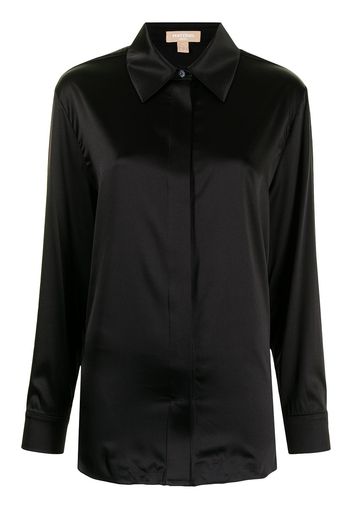 Materiel long-sleeve stretch-silk shirt - Nero