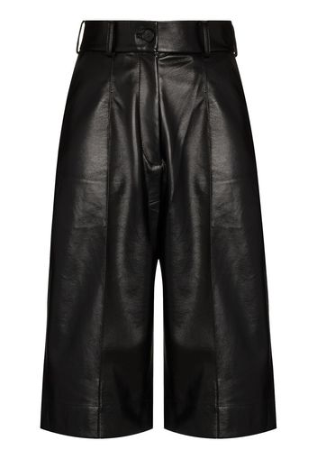 Materiel faux leather culottes - Nero