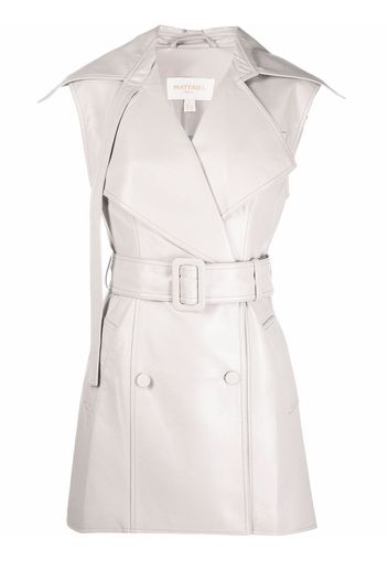 Materiel double-breasted sleeveless coat - Toni neutri