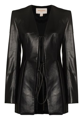 Materiel MATERIEL EXCL ECO LEATHER SLITS BLZR SNG - Nero