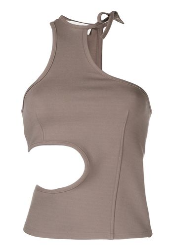 Materiel cut-out vest top - Grigio