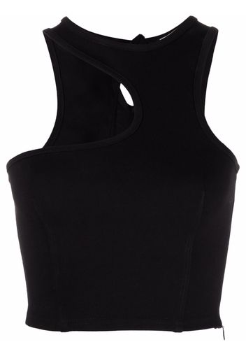 Materiel asymmetric halterneck top - Nero