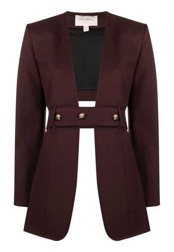 Materiel asymmetric belted blazer - Marrone