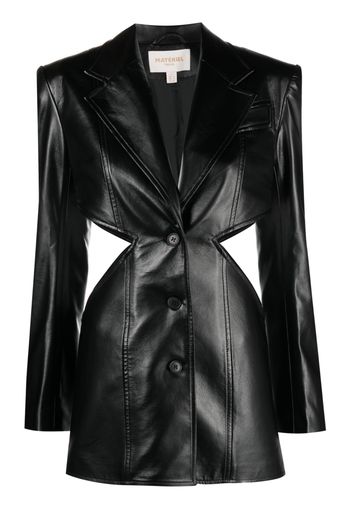 Materiel cut-out leather blazer - Nero