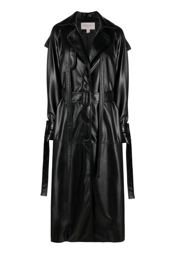 Materiel belted maxi trench coat - Nero