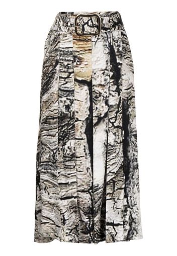 Materiel graphic-print belted-waist skirt - Verde