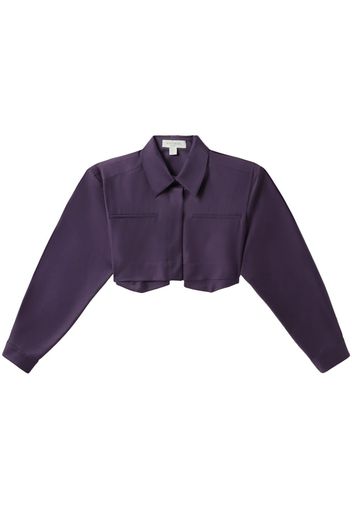 Materiel long-sleeve cropped shirt - Viola