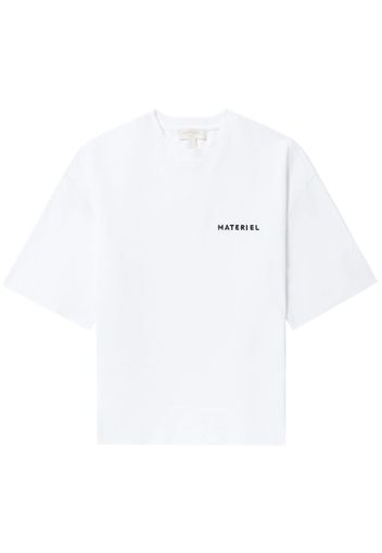 Materiel logo-print cotton T-shirt - Bianco