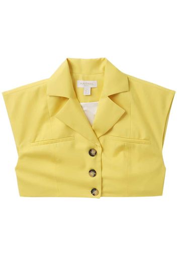 Materiel notched-lapels cropped jacket - Giallo