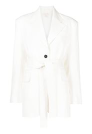 Materiel Blazer monopetto con cintura - Bianco