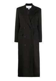 Materiel double-breasted wool-blend maxi coat - Nero