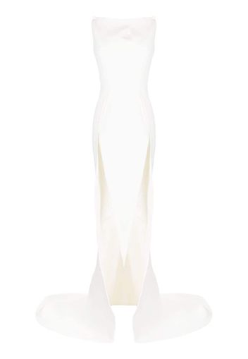 Maticevski Obcession fishtail-train gown - Bianco