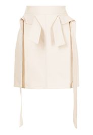 Maticevski appliqué-detail cotton fitted skirt - Toni neutri