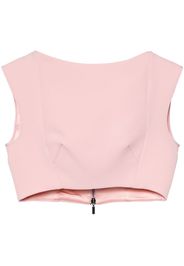 Maticevski cap-sleeve cropped top - Rosa