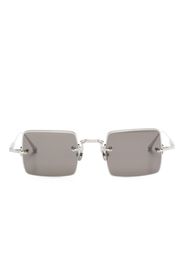 Matsuda Occhiali da sole squadrati con montatura a giorno - Argento